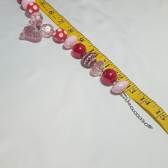 Valentine's Heart Bubblegum Necklace - Picture 3 of 4